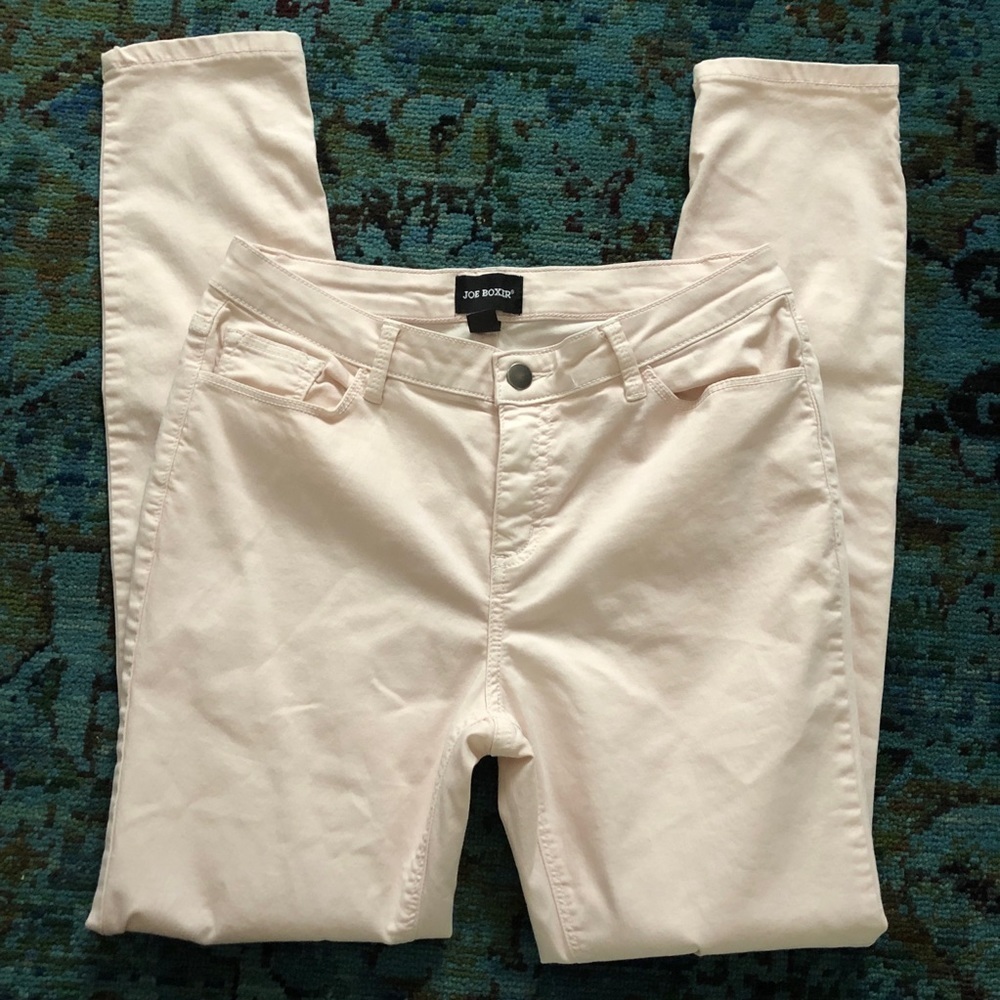 Joe Boxer pale pink skinny mid rise jeans size 9